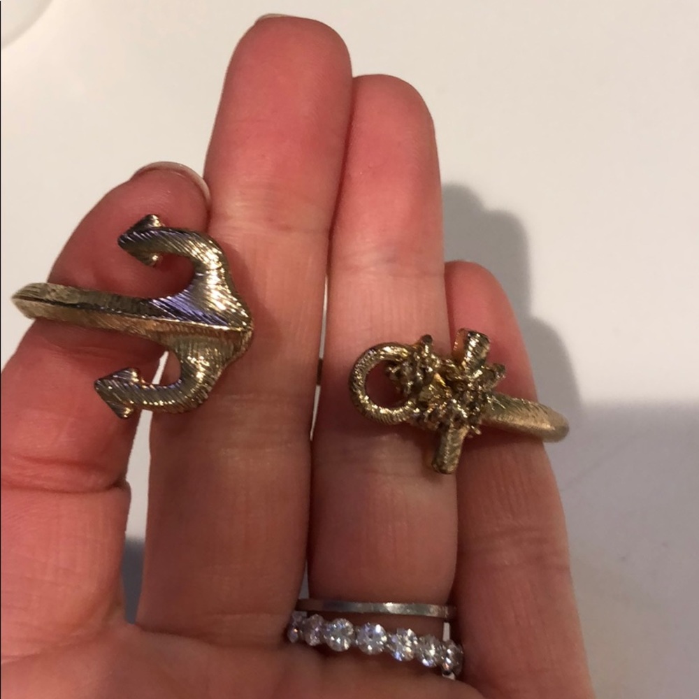 Gold anchor adjustable bracelet